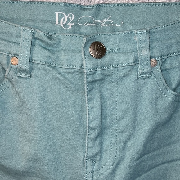 DG2 Light Teal Crop Jeans - Picture 6 of 8